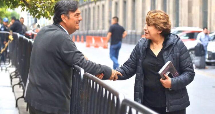 Se vuelven a reunir AMLO y Delfina Gómez en Palacio Nacional