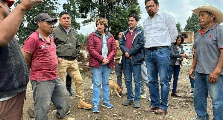 Recorre Delfina Gómez rutas de evacuación del Popocatépetl