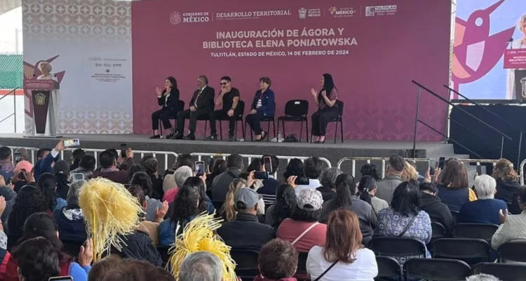 Delfina Gómez inaugura biblioteca ‘Elena Poniatowska’ en Tultitlán