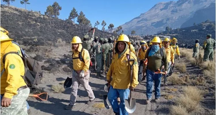 Delfina Gómez coordina acciones para combatir incendios forestales; se registran 17 este fin de semana
