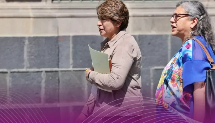 Asiste Delfina Gómez a Palacio Nacional para dar seguimiento al IMSS-Bienestar
