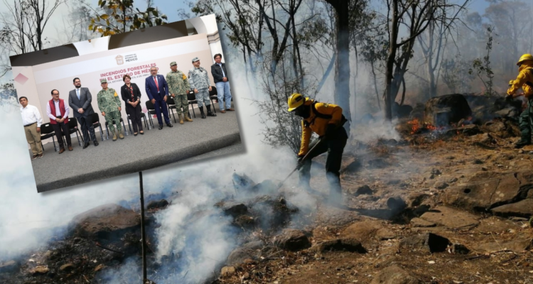Gobiernos de AMLO y Delfina Gómez abaten más de 600 incendios forestales en el Edomex
