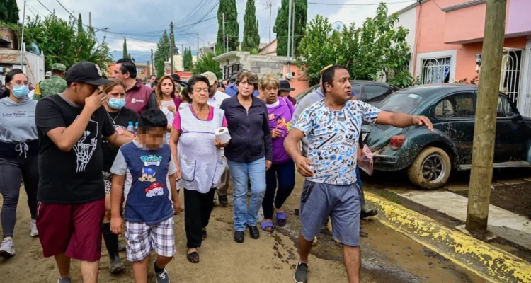 Delfina Gómez activa fondo de desastres para familias afectadas en EdoMéx