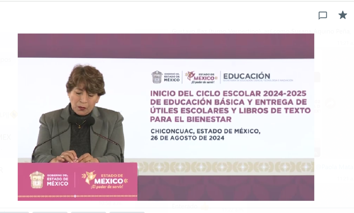 Inicia Delfina Gómez ciclo escolar 2024-2025 en Edomex