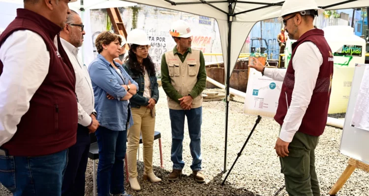 Rescata Delfina Gómez obras inconclusas del Colector Solidaridad; evitará inundaciones en Chalco