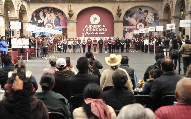 “¡La voz del pueblo es el centro de mi administración!”, asegura Delfina Gómez Álvarez al arrancar la Tercera Audiencia Ciudadana