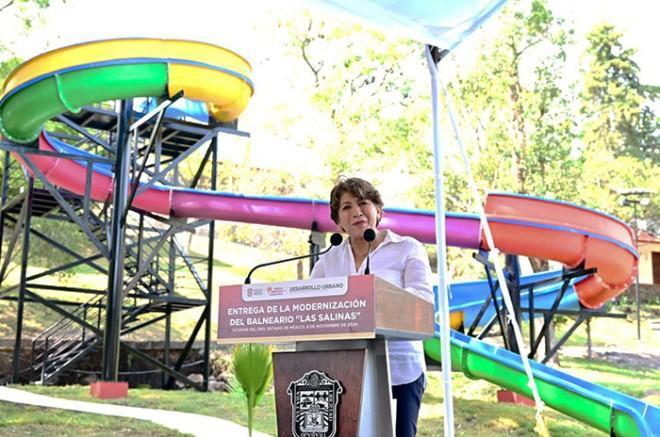 Delfina Gómez entrega remodelación del balneario “Las Salinas” en Ixtapan del Oro en beneficio de 62 mil habitantes