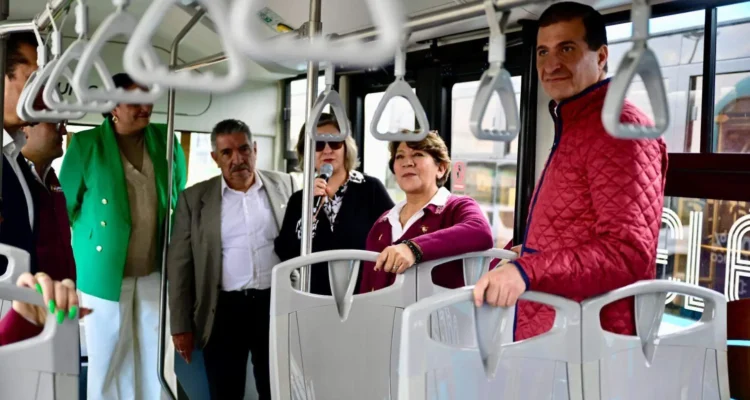 Inauguran Delfina Gómez la primera línea eléctrica del Mexibús