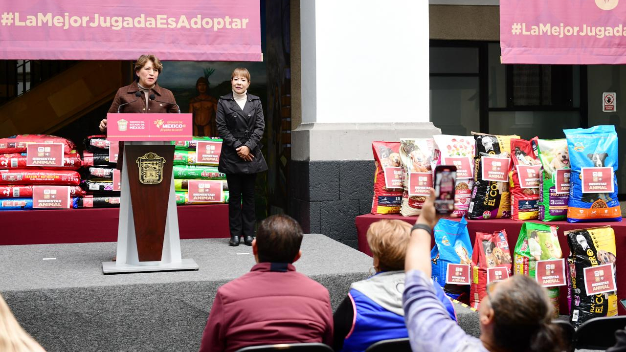 Mexiquenses donan 8 toneladas de alimento en la “Colecta de amor por los que no tienen voz”; entrega Delfina Gómez el apoyo a protectoras de animales