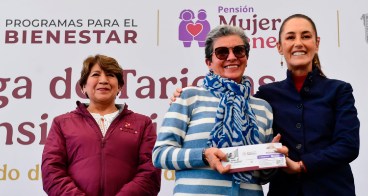 Sheinbaum y Delfina Gómez arrancan con la entrega de pensiones “Mujeres con Bienestar” y “Bienestar para Adultos Mayores”