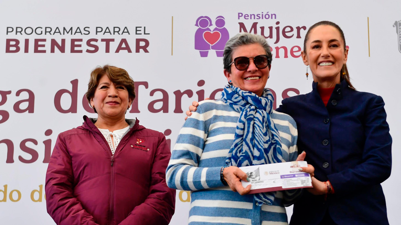 Sheinbaum y Delfina Gómez arrancan con la entrega de pensiones “Mujeres con Bienestar” y “Bienestar para Adultos Mayores”