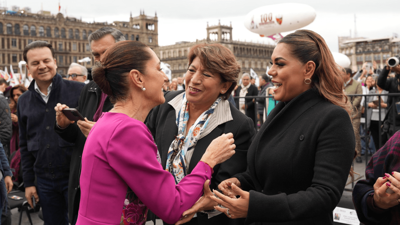 Edomex, el más favorecido por el Segundo Piso de la 4T; acompaña Delfina Gómez a Sheinbaum en su mensaje de 100 Días