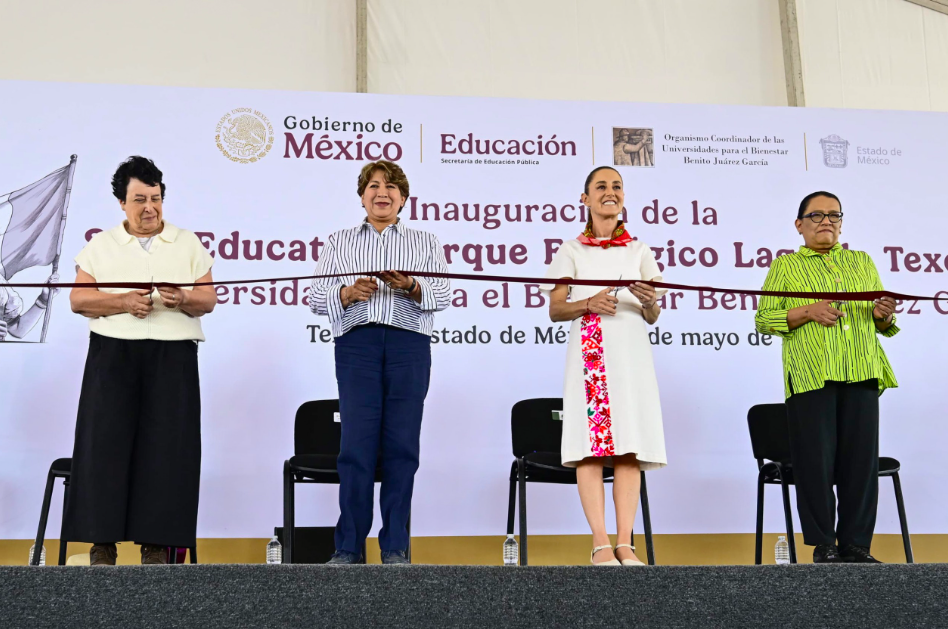 Claudia Sheinbaum y Delfina Gómez inauguran Universidad para el Bienestar en Texcoco