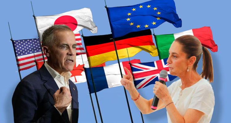 Primer ministro de Canadá invita a Sheinbaum a la cumbre del G7 de cara a la negociación del T-MEC