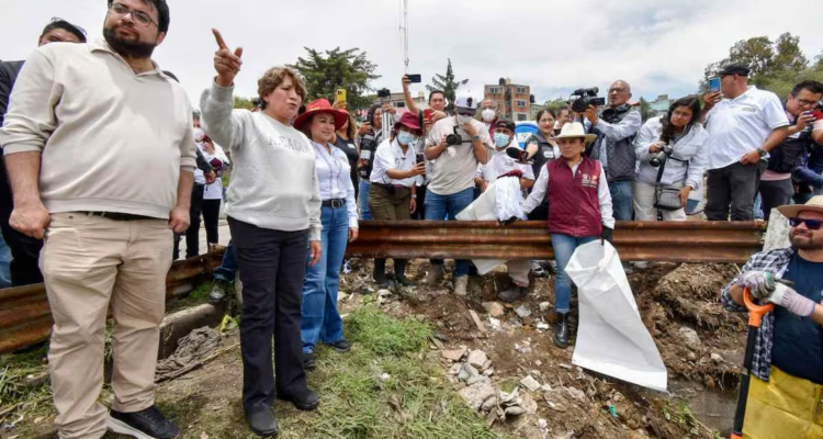 Delfina Gómez lidera limpieza en Naucalpan; recogen 10 toneladas de desechos en presa Los Cuartos