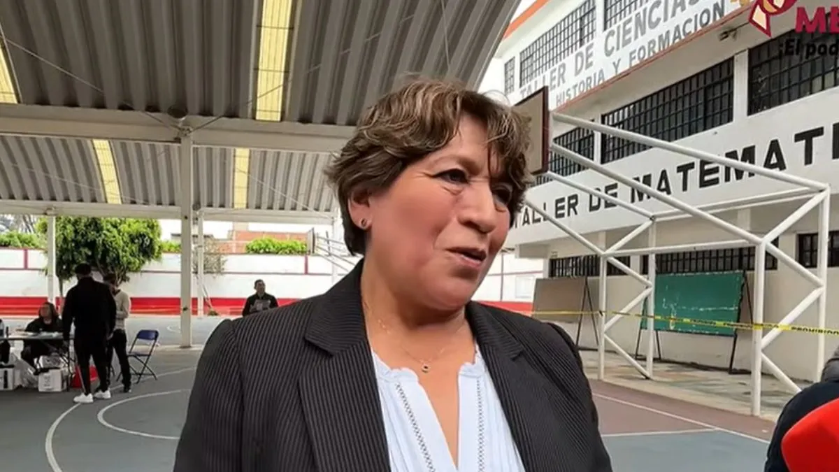 Delfina Gómez emitió su voto en Texcoco y augura participación de entre 15 y 20%