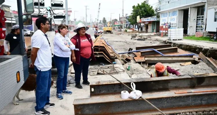 Supervisa Delfina Gómez las obras del Colector de Chalco