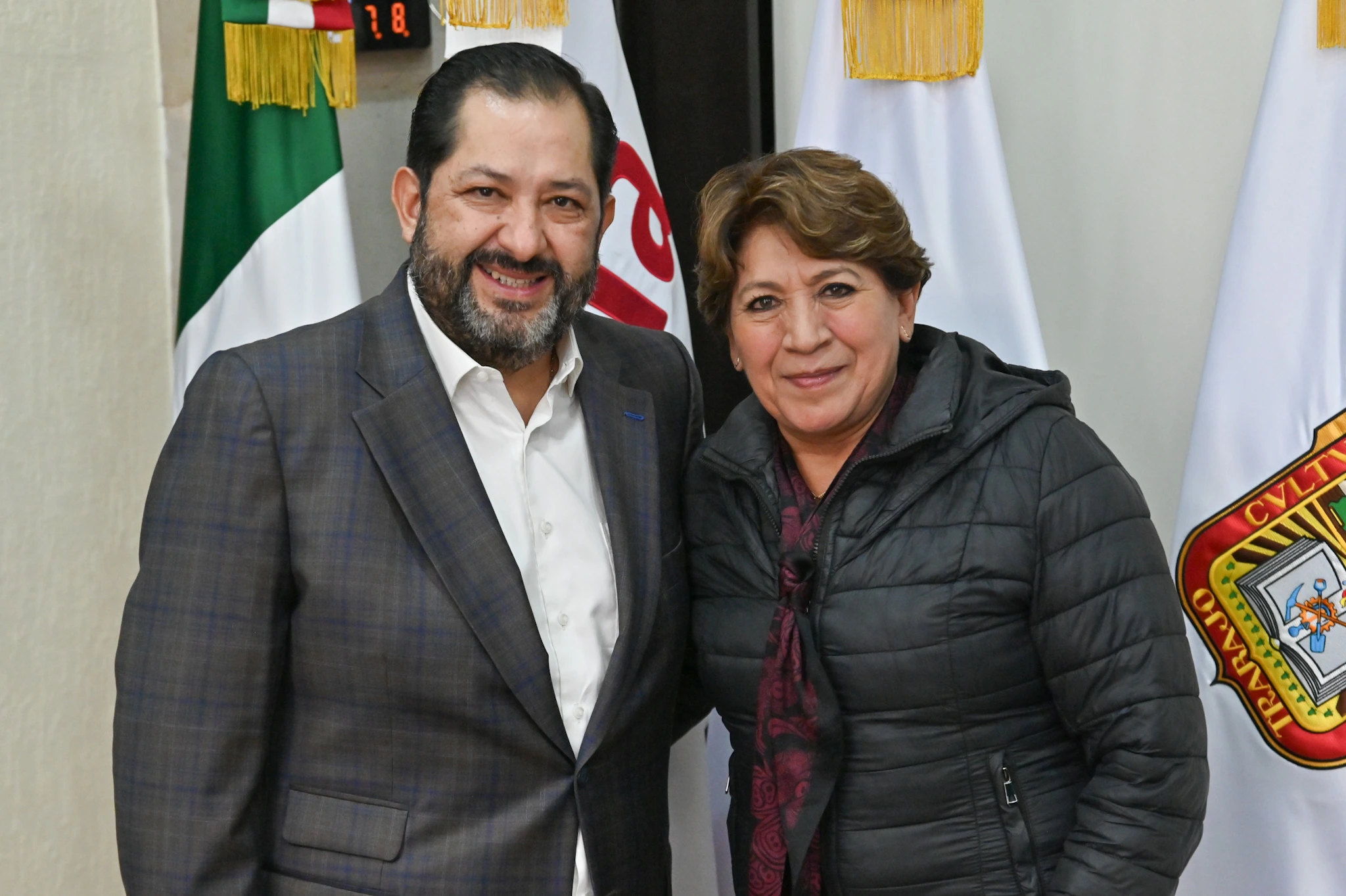 Visita gobernadora Delfina Gómez Álvarez al presidente de la Jucopo