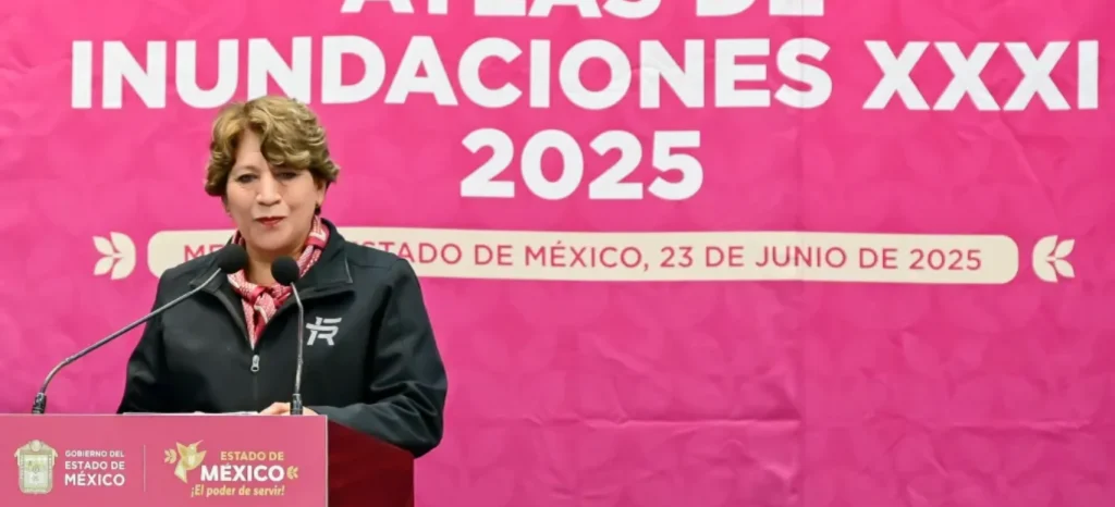 Gobernadora Delfina Gómez presenta nueva edición de Atlas para atender  inundaciones en el Estado de México