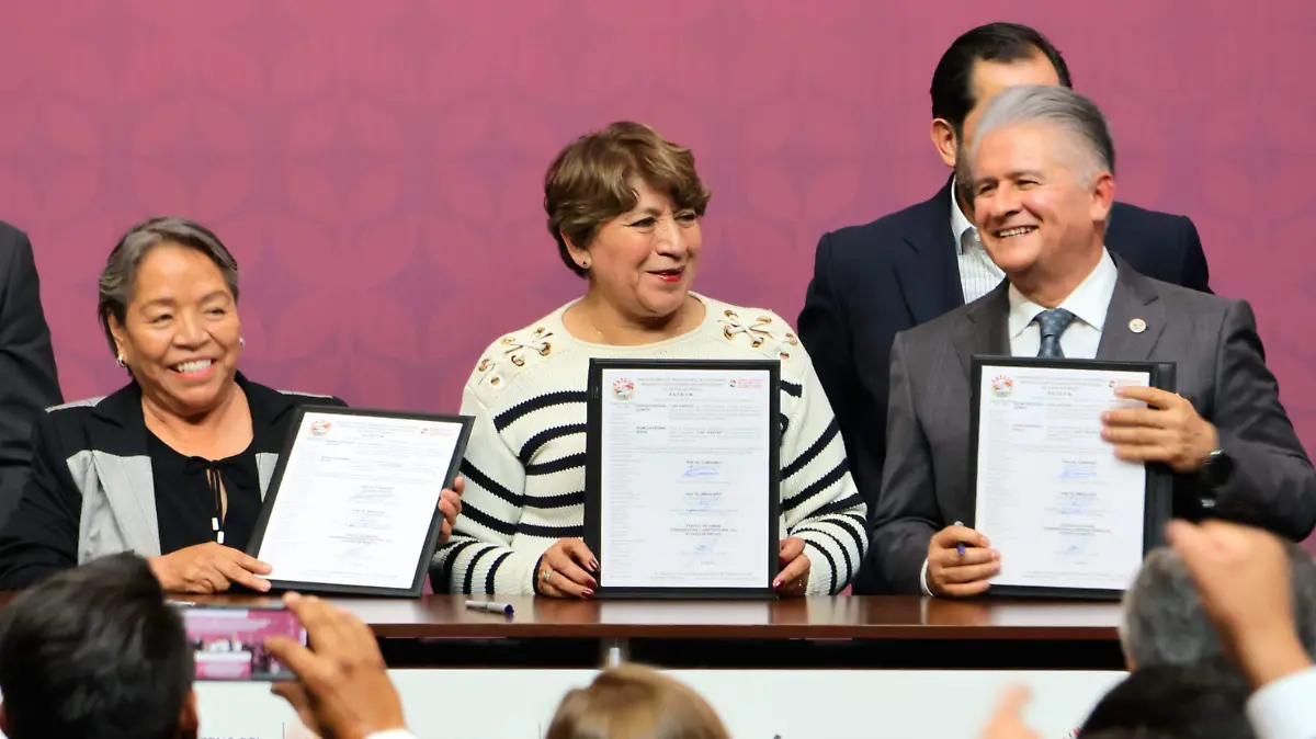 Gobierno del Edomex firma convenio de Sueldos y Prestaciones con el Suteym